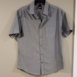 Gray Tony Hawk Short Sleeve Button-Up